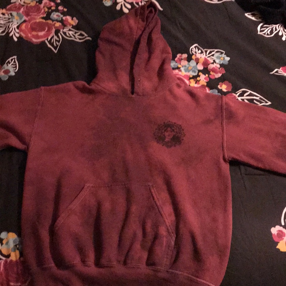 Burgundy tie dye sweater